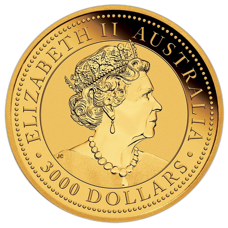 1 Kilo gouden munt Kangaroo 2022 achterkant