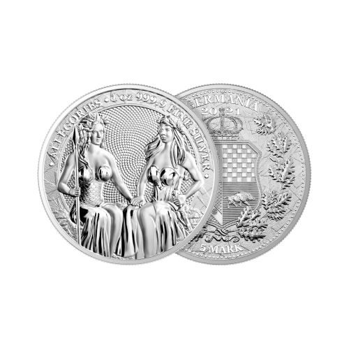 1 troy ounce silver coin Germania Allegories 2021 front