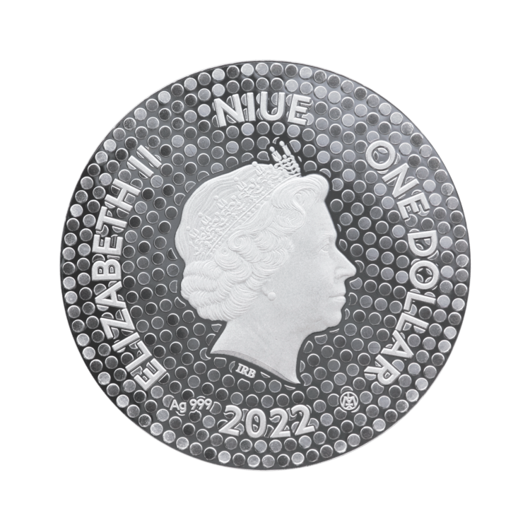 1/2 troy ounce zilveren munt watertijger 2022 Prooflike achterkant