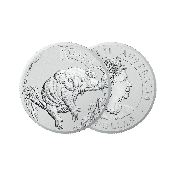 Koala 2022 zilveren munt 1 troy ounce perspectief 1