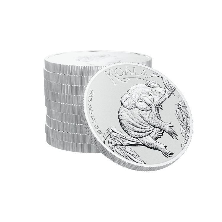 Koala 2022 zilveren munt 1 troy ounce perspectief 3