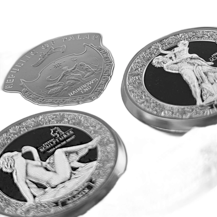 5 troy ounce zilveren munt Extase van Heilige Teresa 2021 perspectief 3