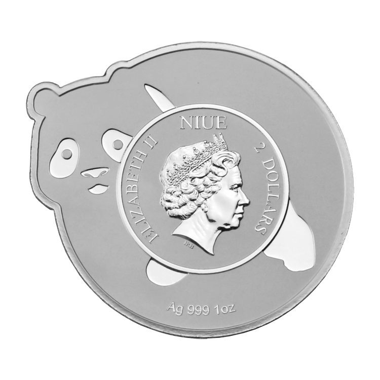 1 troy ounce zilveren munt Panda "Laat zien wat je kunt" 2022 achterkant