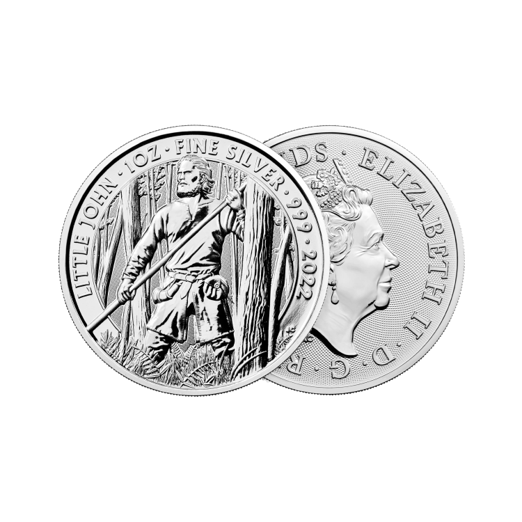 1 troy ounce silver coin Little John 2022 angle 1