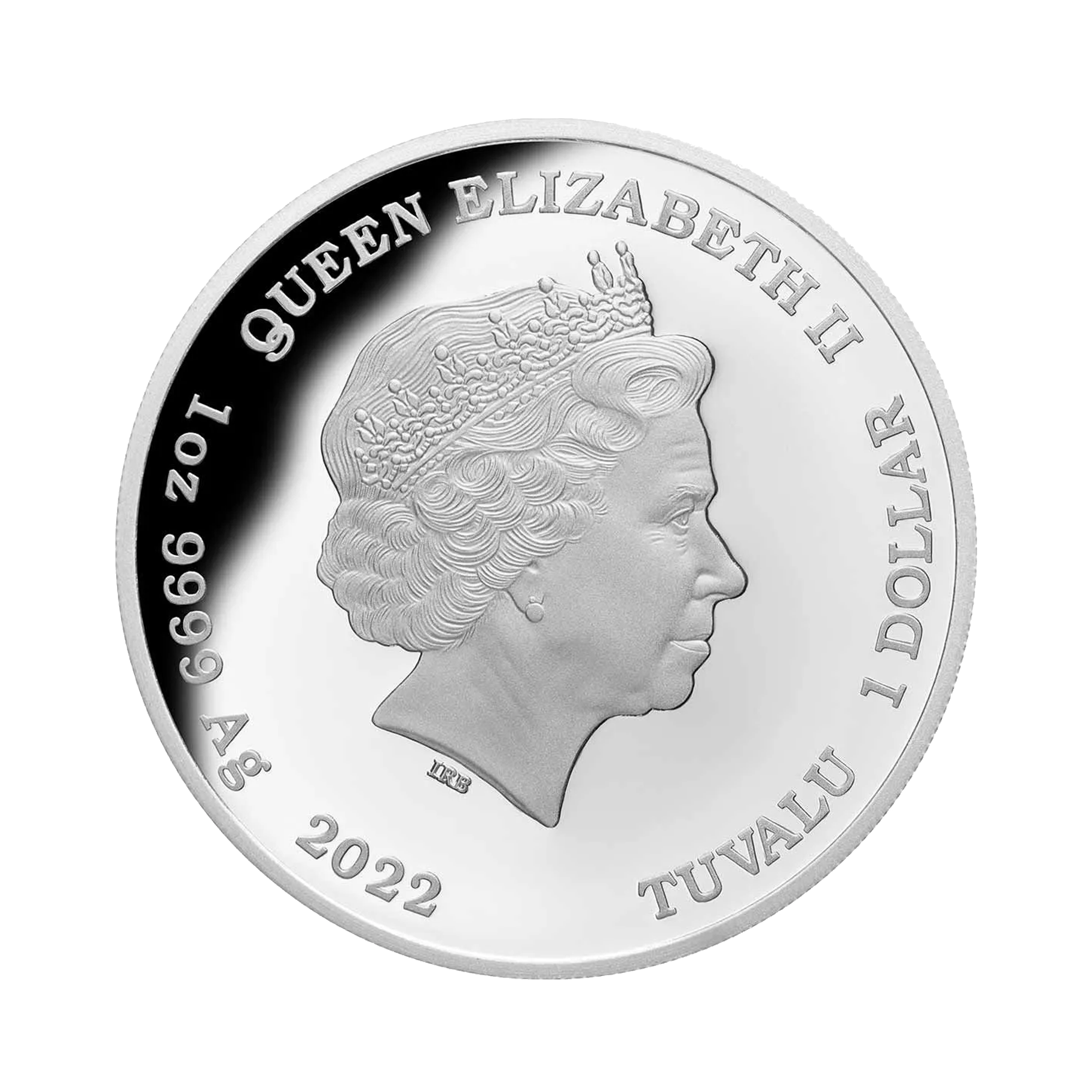1 troy ounce zilveren munt zwarte adder 2022 Proof achterkant