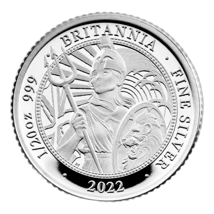 6-delige zilveren Britannia set 2022 Proof perspectief 2