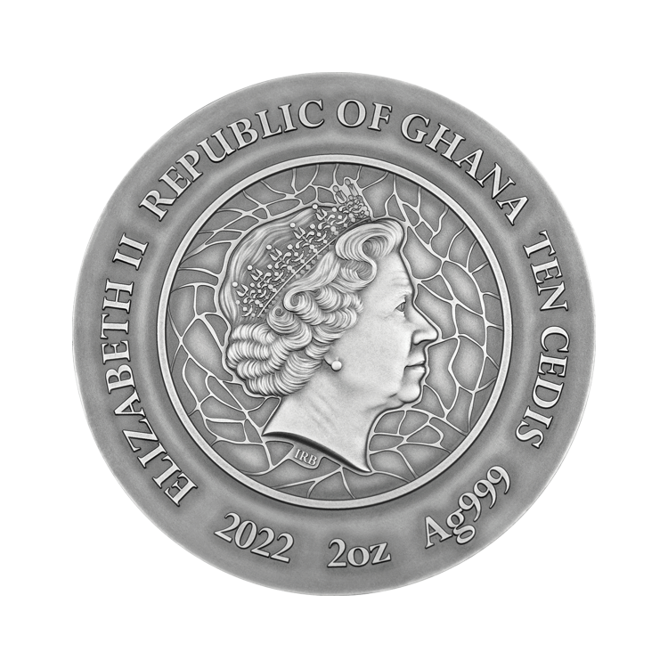 2 troy ounce zilveren munt Vincent van Gogh Sterrennacht 2022 achterkant