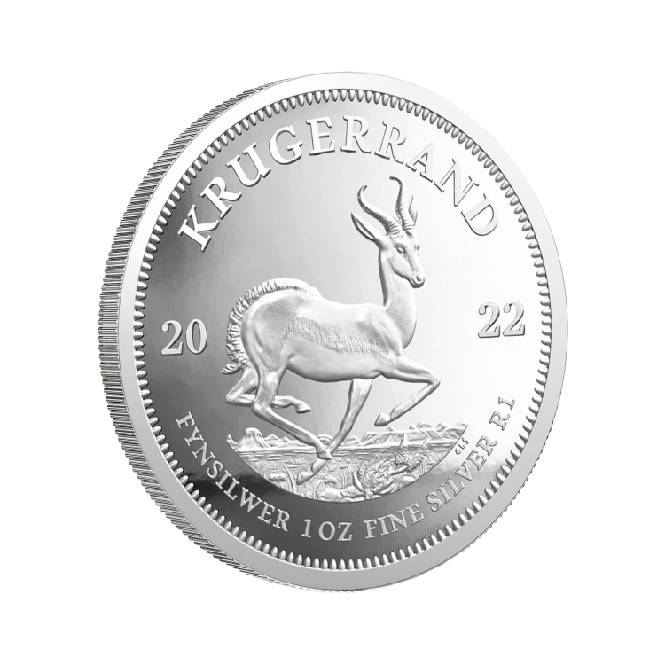 1 troy ounce zilveren munt Krugerrand Proof perspectief 1