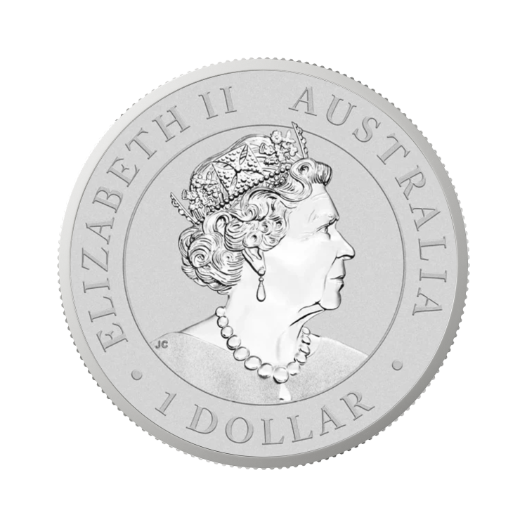 1 troy ounce silver coin Australian Emu 2022 back