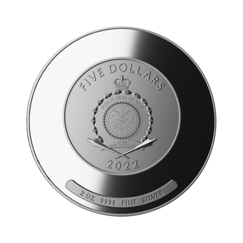 2 troy ounce silver coin Algorithm - Emotions 2022 Proof front