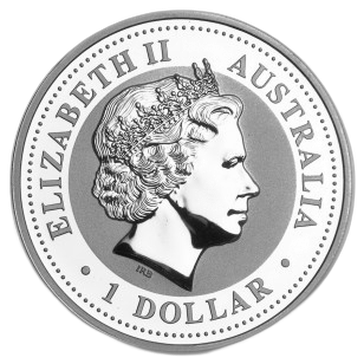 1 Troy ounce zilveren munt Kookaburra 2007 achterkant