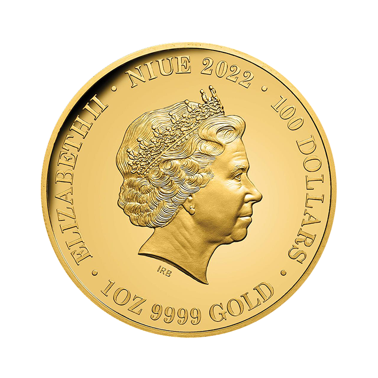 1 troy ounce gouden honey bee proof munt - 200th anniversary achterkant