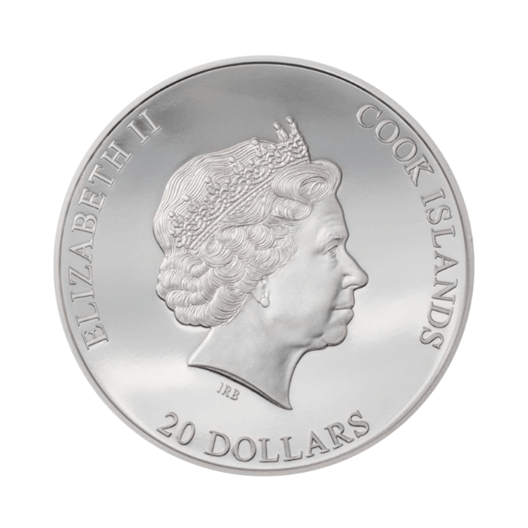 3 troy ounce zilveren munt gebroken lichaam proof 2022 achterkant