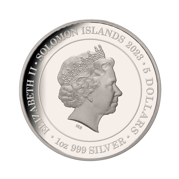 1 troy ounce zilveren munt Solomon Island Lunar 2023 achterkant