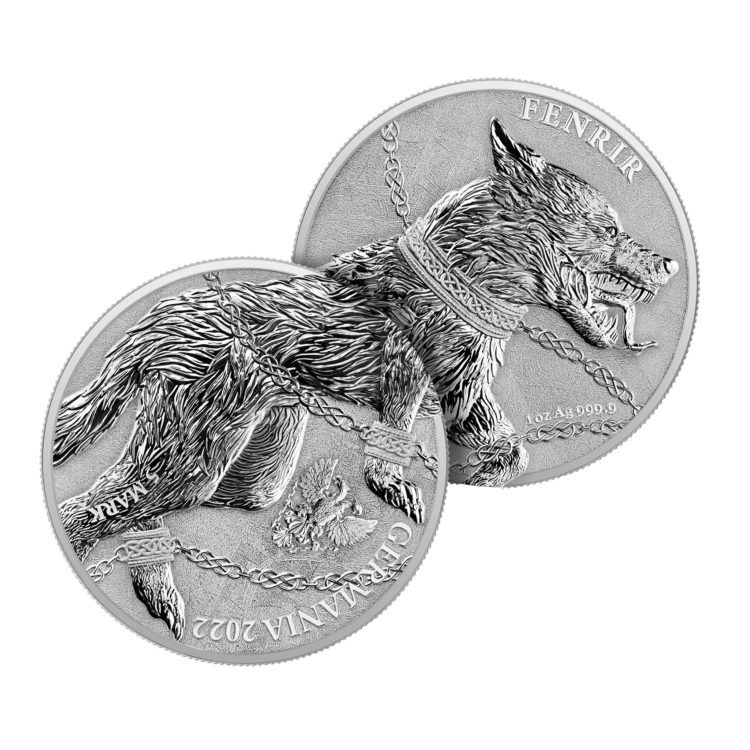 1 troy ounce zilveren munt Germania Fenrir 2022 perspectief 1