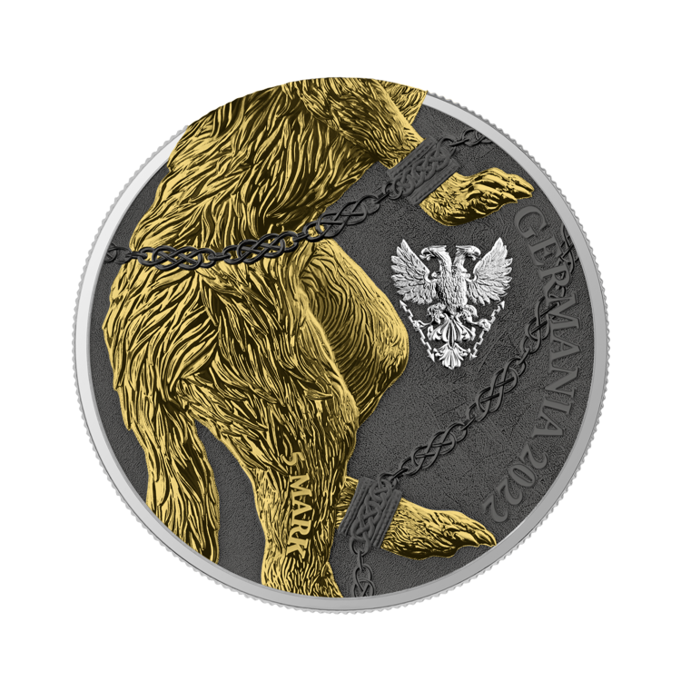 1 troy ounce zilveren munten set Germania Fenrir 2022 achterkant