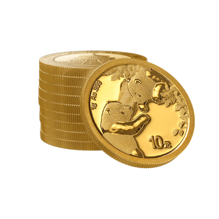 1 gram gouden munt Panda 2023 perspectief 2