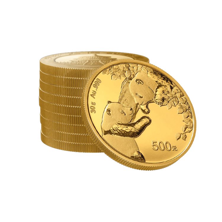30 gram gold coin Panda 2023 angle 2