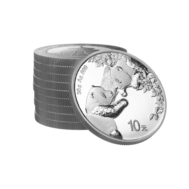30 gram zilveren munt Panda 2023 perspectief 2