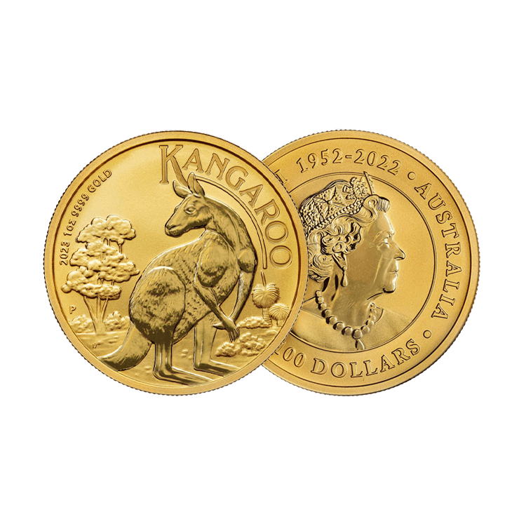 1 troy ounce gouden Kangaroo 2023 perspectief 1