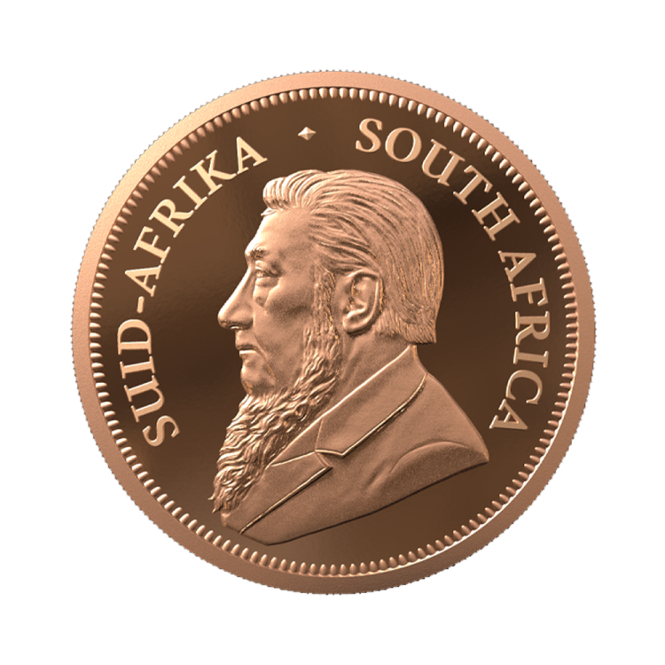 1/4 troy ounce gouden munt Krugerrand 2023 proof achterkant