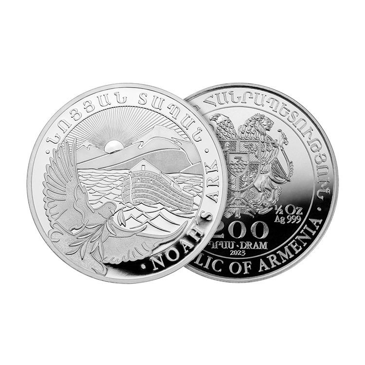 1/2 troy ounce zilveren munt Noah's Ark 2023 perspectief 1