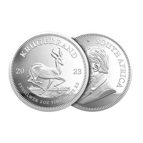 2 troy ounce silver coin Krugerrand 2023 proof front