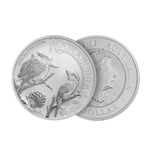 1 troy ounce zilveren munt Kookaburra 2023 voorkant