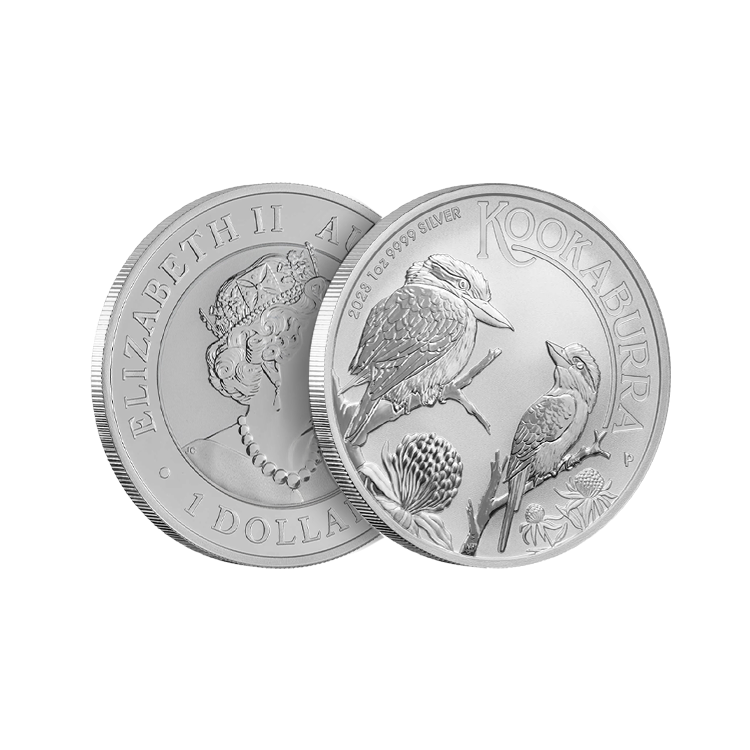 1 troy ounce zilveren munt Kookaburra 2023 perspectief 2