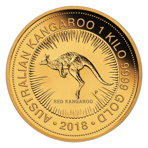 1 Kilo gouden munt Kangaroo 2018 voorkant