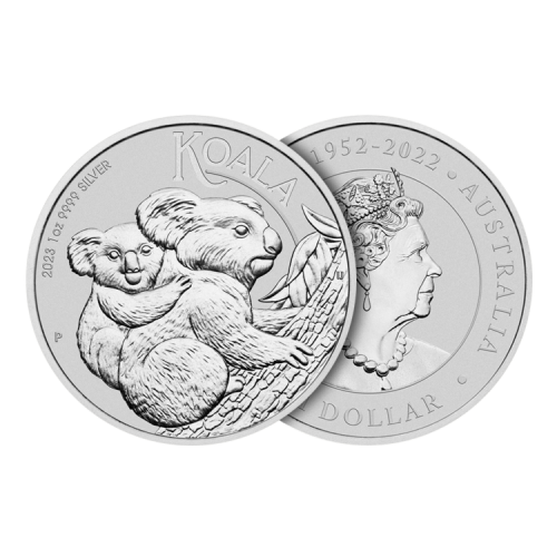 1 troy ounce zilveren munt Koala 2023 voorkant