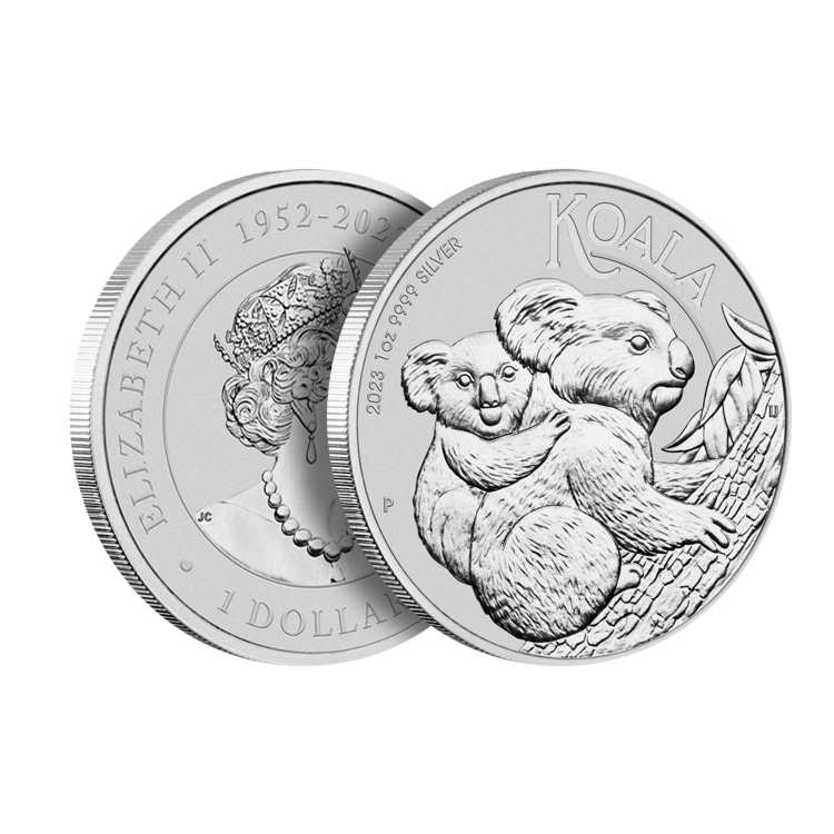 1 troy ounce zilveren munt Koala 2023 perspectief 2