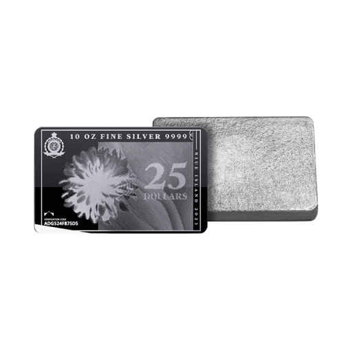 10 troy ounce zilveren muntbaar Silvernote 2023 voorkant