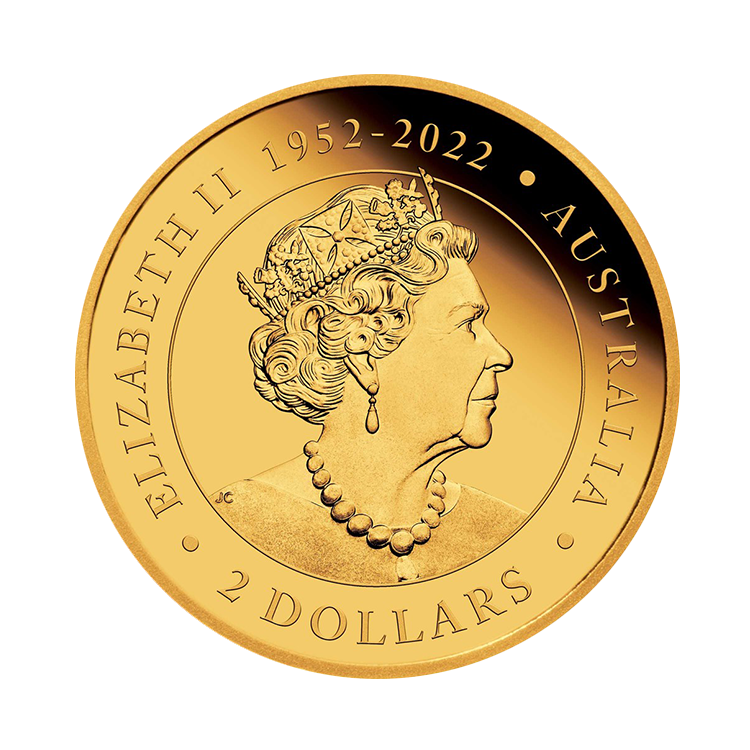 0,5g gouden munt Mini Roo 2023 achterkant