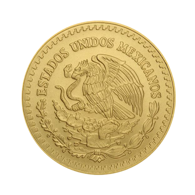 1/2 troy ounce golden coin Mexican Libertad back