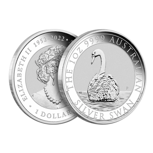 1 troy ounce zilveren Australian Swan munt 2023 voorkant