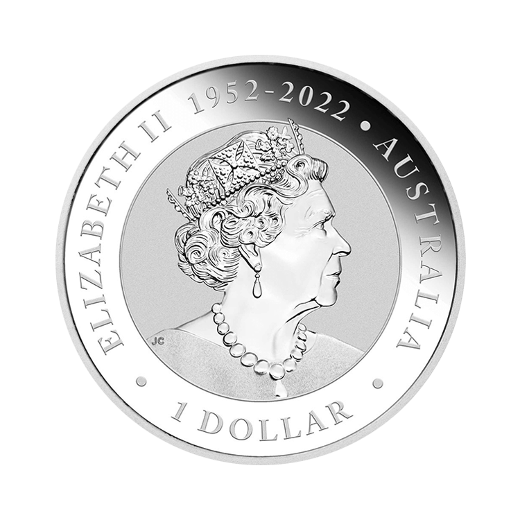 1 troy ounce silver Australian Wombat coin 2023 back