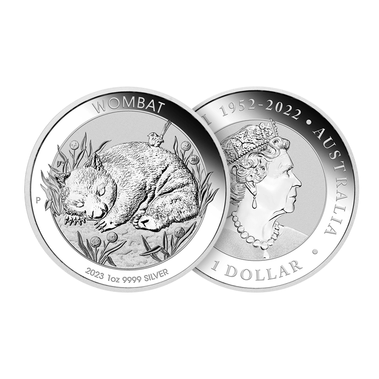 1 troy ounce silver Australian Wombat coin 2023 angle 1