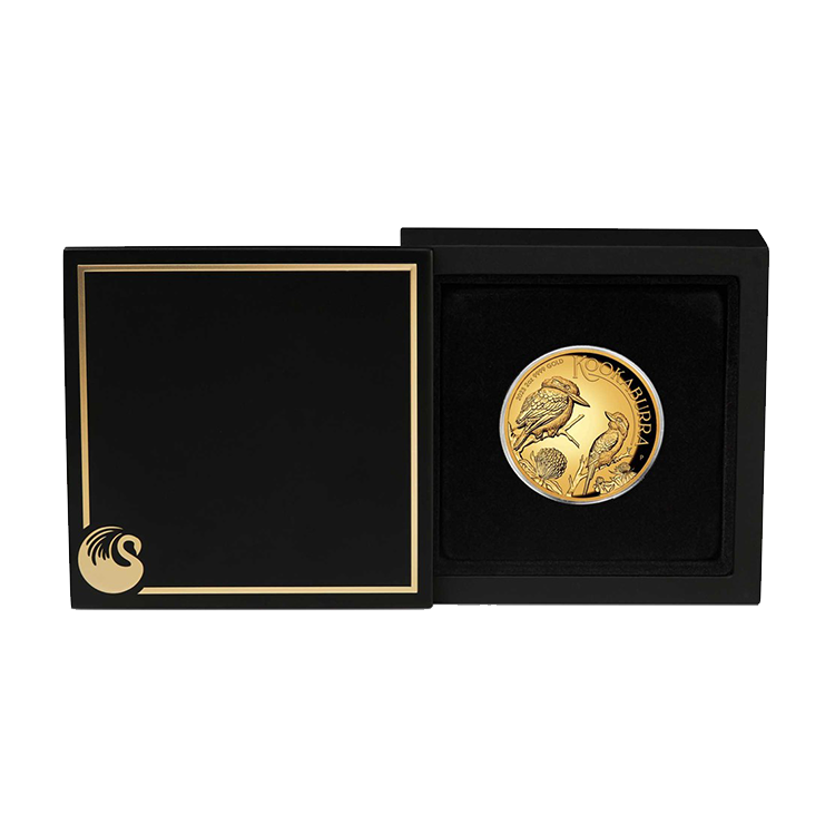 2 troy ounce gouden munt Kookaburra proof 2023 perspectief 2