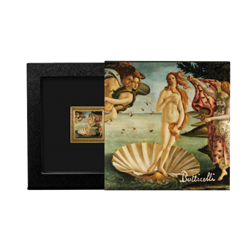 1 troy ounce zilveren munt Treasures of World Painting - The Birth of Venus 2023 voorkant