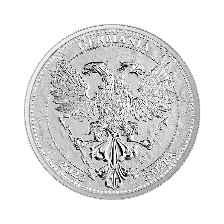 1 troy ounce zilveren munt Mythical Forest Beech Leaf 2023 achterkant