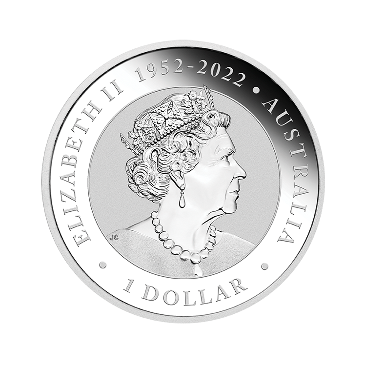1 troy ounce silver Australian Emu coin 2023 back