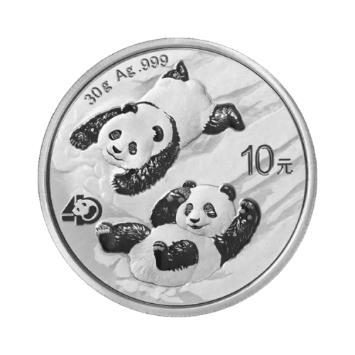 30 Gram zilveren munt Panda 2022 voorkant