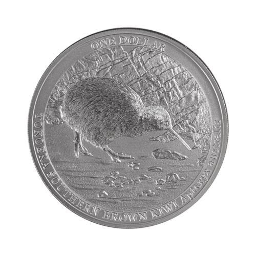 1 troy ounce silver Kiwi coin 2023 specimen front