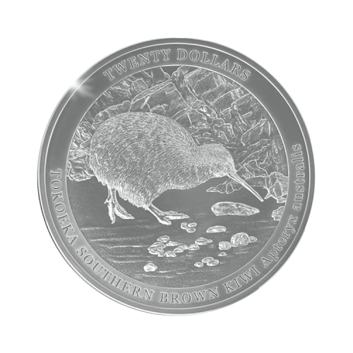 1 kilo silver Kiwi coin 2023 proof front