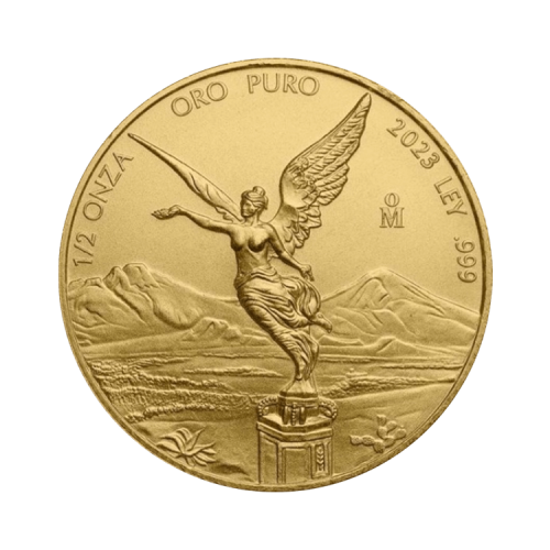 1/2 troy ounce golden coin Mexican Libertad 2023 front