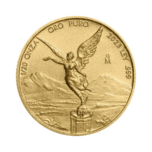 1/20 troy ounce golden coin Mexican Libertad 2023 front