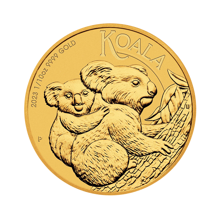 1/10 troy ounce gold Koala coin 2023 front