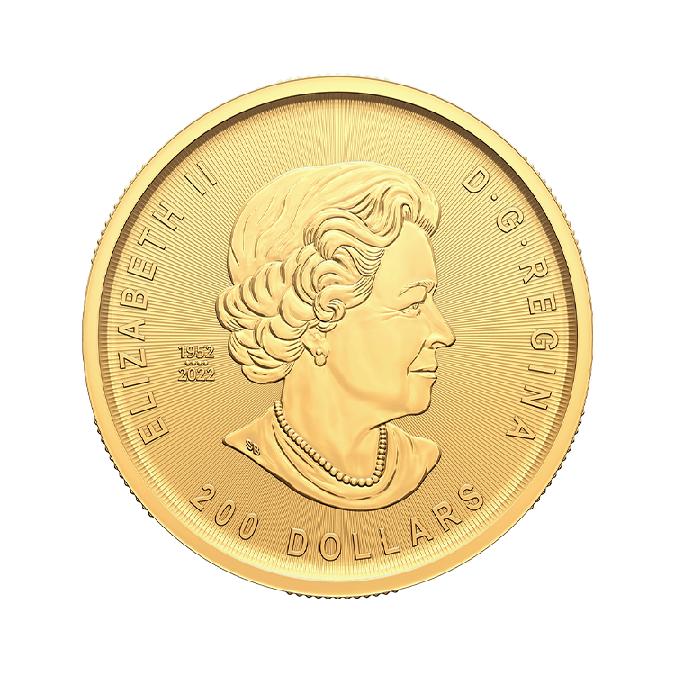 1 troy ounce gouden munt Klondike - Gold Rush 2023 achterkant