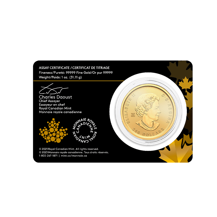 1 troy ounce gouden munt Klondike - Gold Rush 2023 perspectief 4